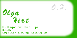 olga hirt business card